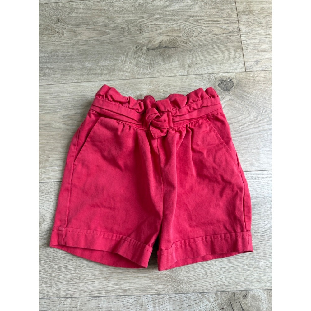 Hanna Andersson Girls Red Shorts 100% Cotton Casual School Preppy Size 4 100cm